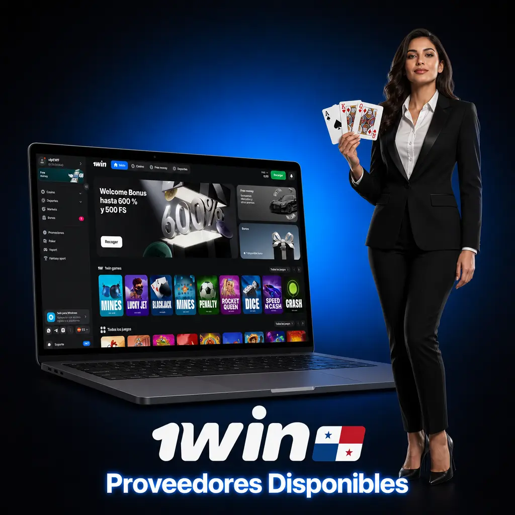 Logotipos de Evolution, Pragmatic Play Live y Playtech, proveedores de casino en vivo en 1win Panamá