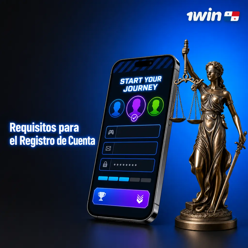 Requisitos para registrar cuenta en 1win Panamá: edad mínima 18 años, una cuenta por usuario y datos verídicos