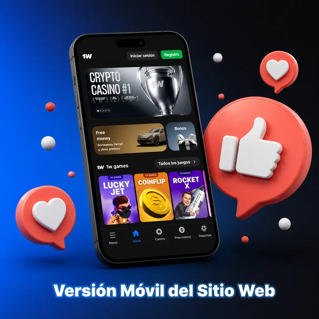 Versión móvil de 1win optimizada para smartphones y tablets con acceso completo desde el navegador en Panamá