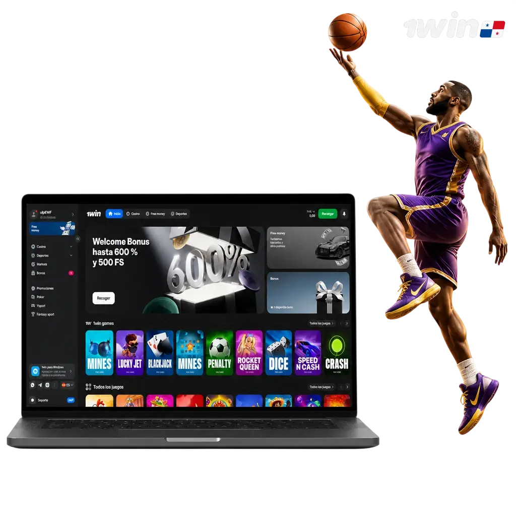 Apuestas de baloncesto en 1win Panamá: NBA, EuroLeague y Liga Nacional con cuotas en vivo y bono del 500%