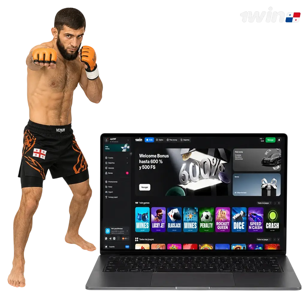 Apuestas MMA en línea en 1win Panamá con UFC, Bellator y ONE FC, cuotas competitivas y bono de bienvenida