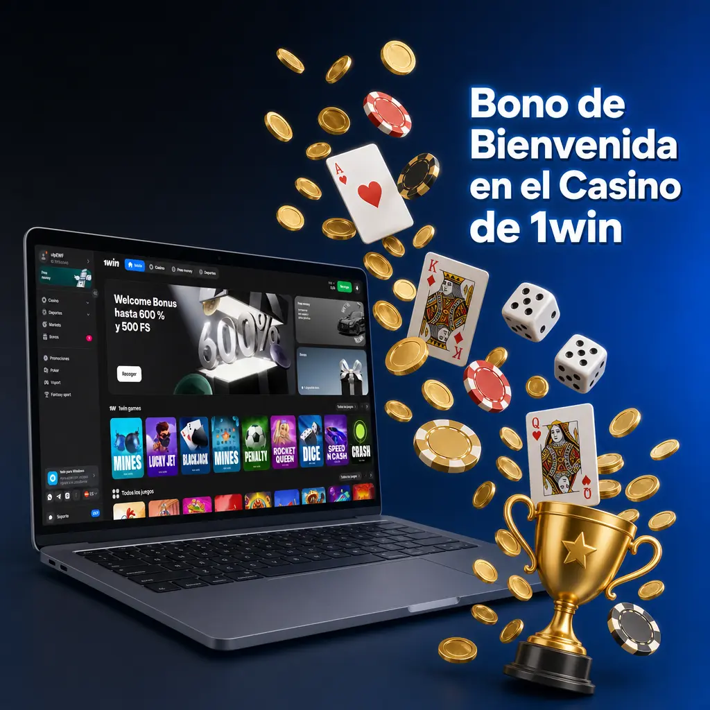 Bono de bienvenida 500% en 1win Casino para jugadores de Panamá, hasta 1.000 USD en 4 depósitos