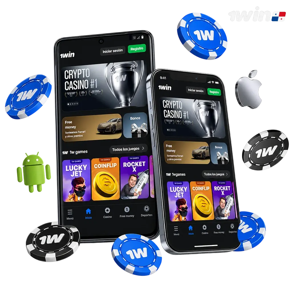 Descarga la app 1win para Android APK e iOS en Panamá, apuestas deportivas y casino con bono del 500%